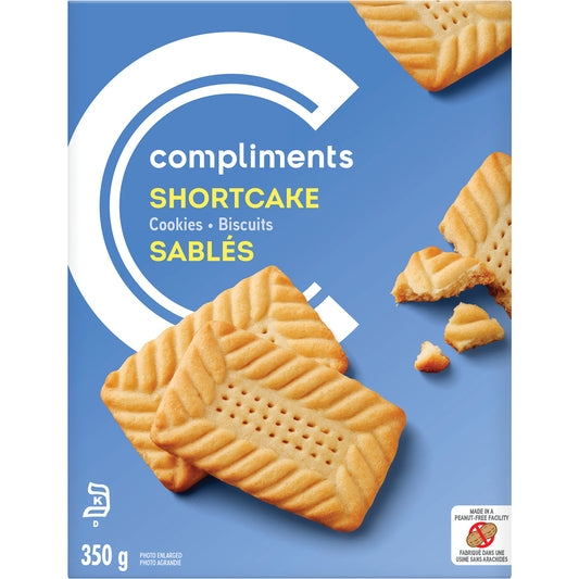 COMPLIMENTS SHORTCAKE COOKIES, 12 X 350 G