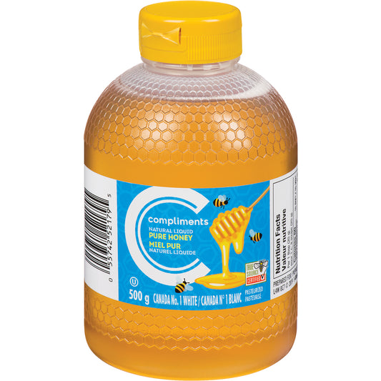 COMPLIMENTS PURE & NATURAL LIQUID HONEY, 12 X 500 G