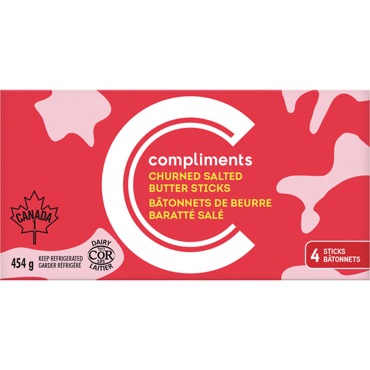 COMPLIMENTS SALTED BUTTER STICKS, 20 X 454 G