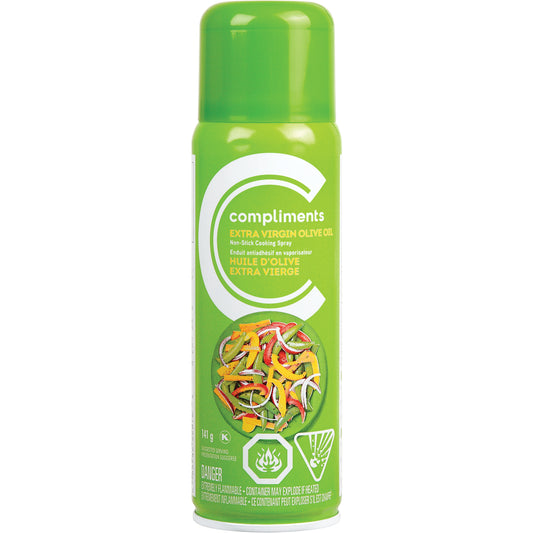 COMPLIMENTS OLIVE OIL FLAVORED COOKING SPRAY, 12 X 141 G