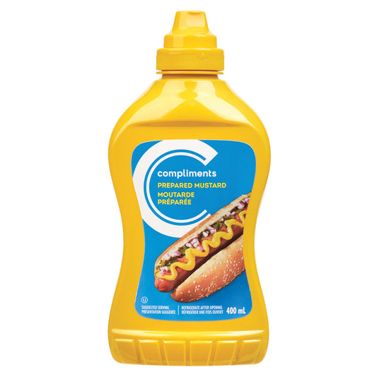 COMPLIMENTS PREPARED MUSTARD, 12 X 400 ML