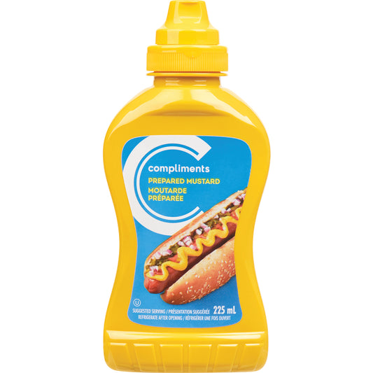 COMPLIMENTS PREPARED MUSTARD, 12 X 225 ML