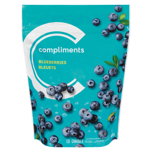 COMPLIMENTS FROZEN BLUEBERRIES, 12 X 600 G