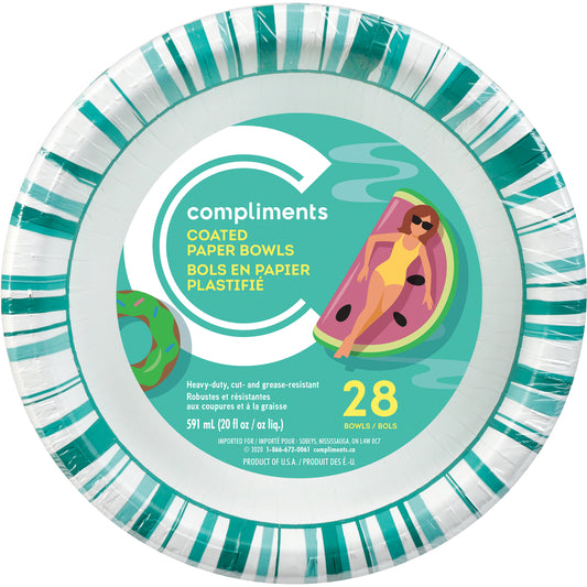 COMPLIMENTS PAPER BOWLS, 12 X 28 UN