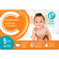 COMPLIMENTS SIZE 5 JUMBO BABY DIAPERS, 4 X 24 UN