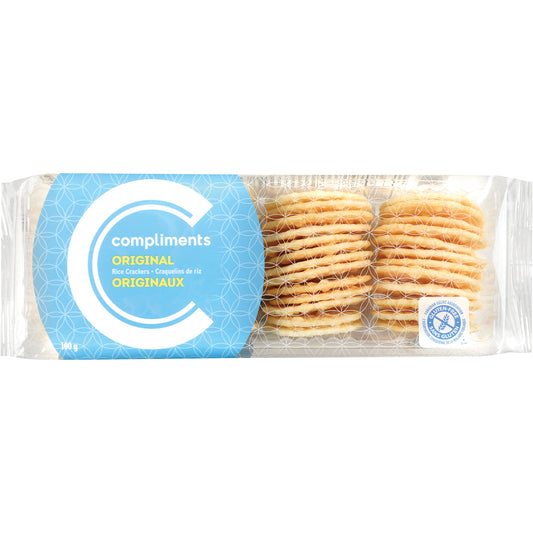 COMPLIMENTS ORIGINAL RICE CRACKERS, 12 X 100 G