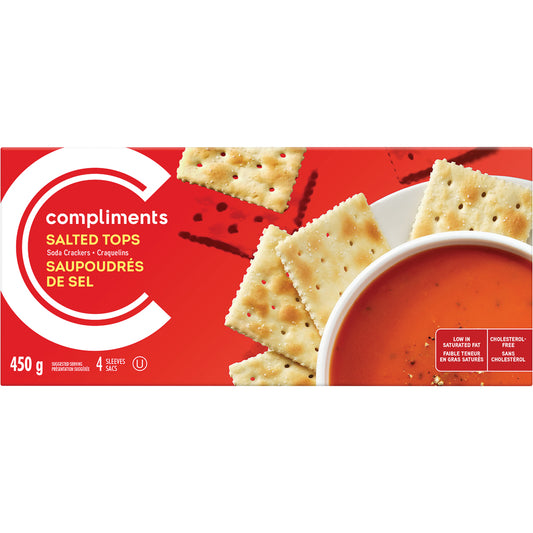 COMPLIMENTS SALTED SODA CRACKERS, 24 X 450 G