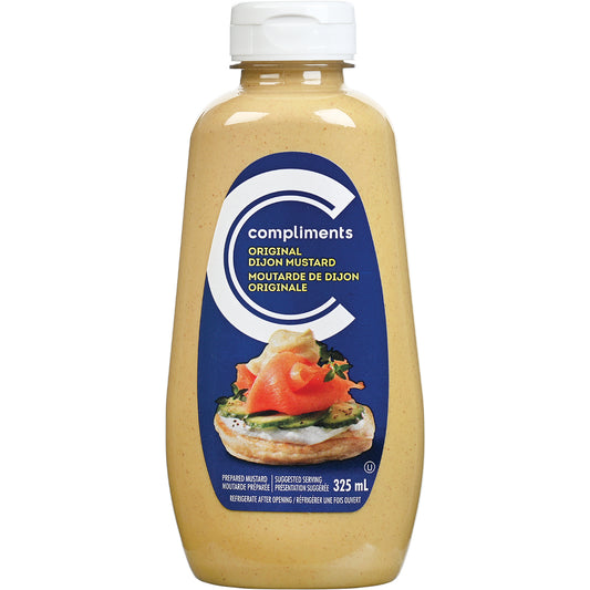 COMPLIMENTS ORIGINAL DIJON MUSTARD, 12 X 325 ML