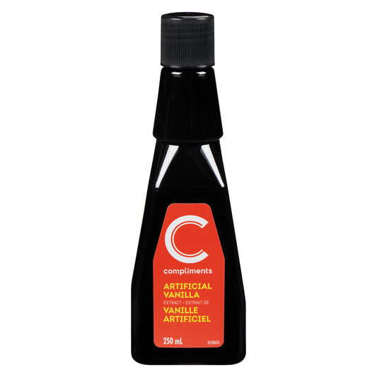 COMPLIMENTS ARTIFICIAL VANILLA EXTRACT, 12 X 250 ML