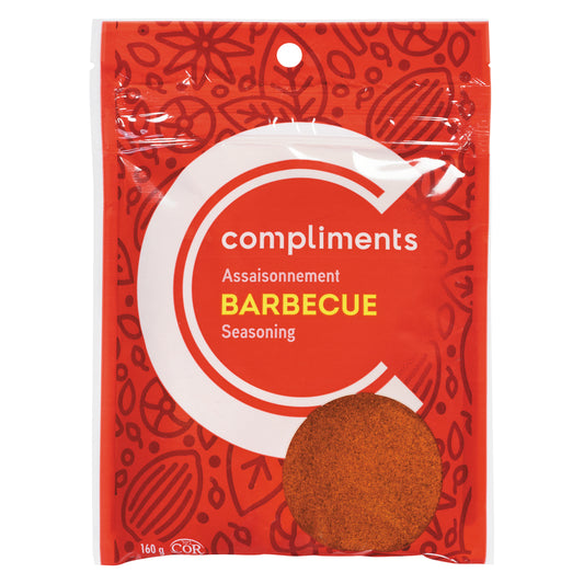 COMPLIMENTS BBQ SEASONING, 9 X 160 G