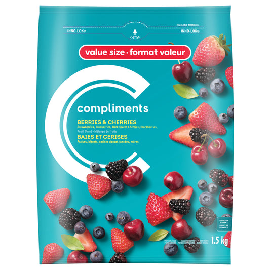 COMPLIMENTS FROZEN BERRIES AND CHERRIES, 8 X 1.5 KG