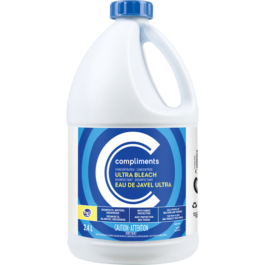 COMPLIMENTS ULTRA CONCENTRATED BLEACH, 6 X 2.4 L