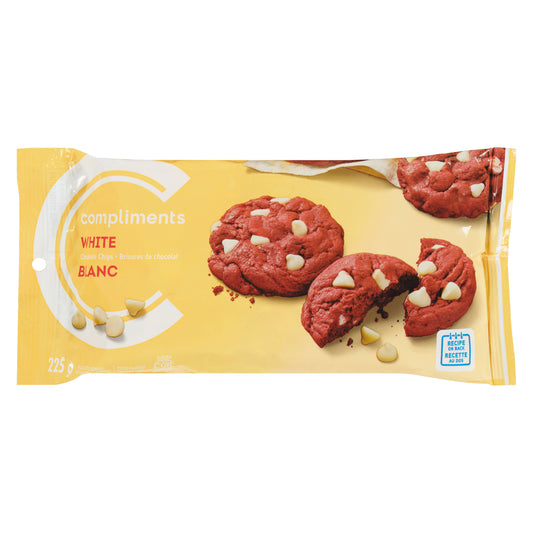 COMPLIMENTS WHITE CHOCOLATE CHIPS, 12 X 225 G
