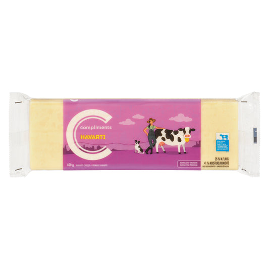 COMPLIMENTS HAVARTI CHEESE, 16 X 400 G