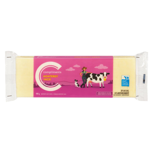 COMPLIMENTS MONTEREY JACK CHEESE, 16 X 400 G