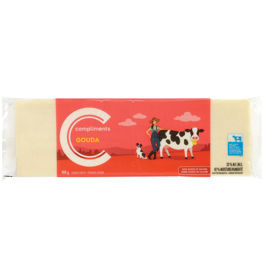 COMPLIMENTS GOUDA CHEESE, 16 X 400 G