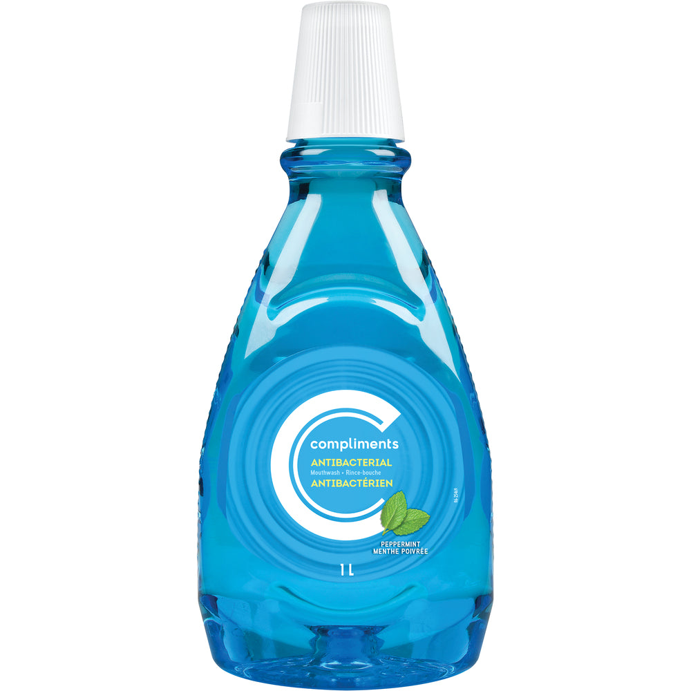 COMPLIMENTS PEPPERMINT MOUTHWASH, 6 X 1 L