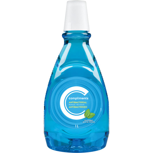 COMPLIMENTS PEPPERMINT MOUTHWASH, 6 X 1 L