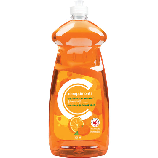 COMPLIMENTS ORANGE SCENT DISHWASHING LIQUID, 12 X 828 ML