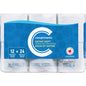 COMPLIMENTS SATINY TOILET PAPER, 4 X 12 UN