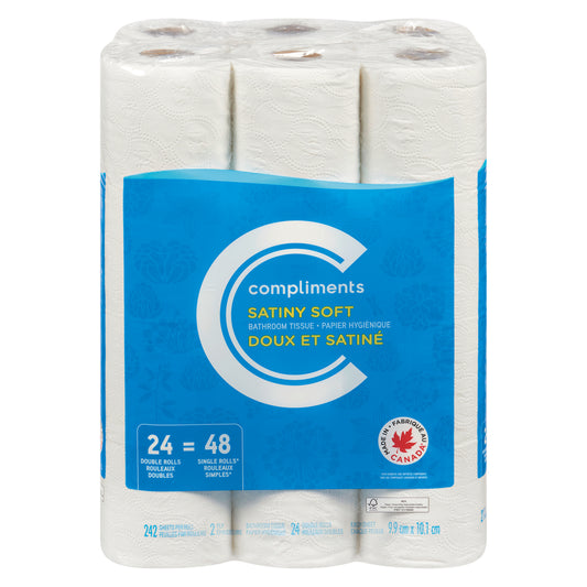COMPLIMENTS SATINYTOILET PAPER BT 242S, 2 X 24 UN