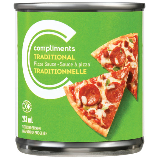 COMPLIMENTS TRADITIONAL PIZZA SAUCE, 24 X 213 ML