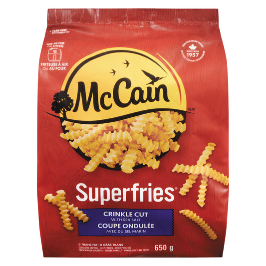 MCCAIN WAVY CUT FRIES, 12 X 650 G