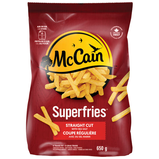 MCCAIN REGULAR CUT FRIES, 12 X 650 G
