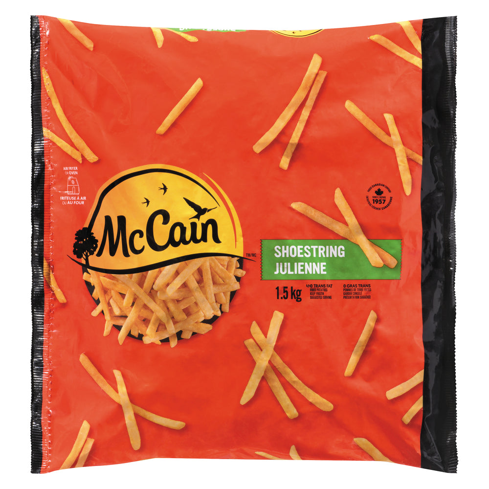 MCCAIN JULIENNE CUT FRIES, 6 X 1.5 KG