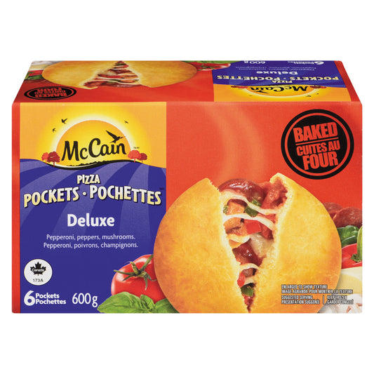 MCCAIN PIZZA POCKETS DELUXE, 8 X 600 G