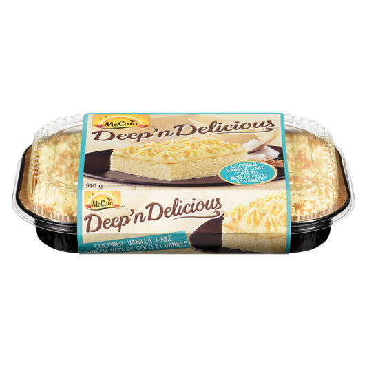 MCCAIN INDIVIDUAL CAKE VANILLA COCONUT, 6 X 510 G