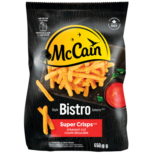 MCCAIN SUPERCRISPS REGULAR FRIES, 12 X 650 G