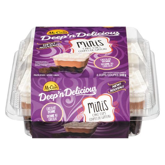 MCCAIN SLICED CAKE CHOCOLATE BROWNIE, 12 X 340 G