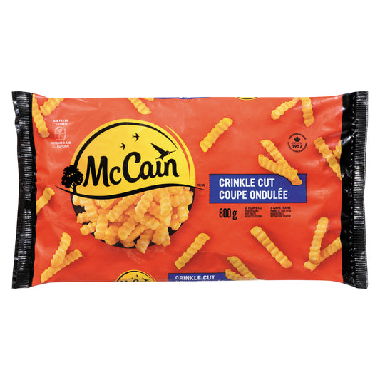 MCCAIN WAVY CUT FRIES, 12 X 800 G
