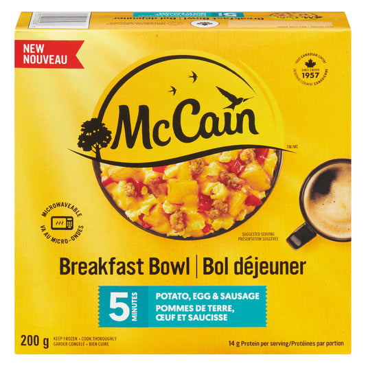 MCCAIN BOWL POTATO, EGG, SAUSAGE, 8 X 200 G