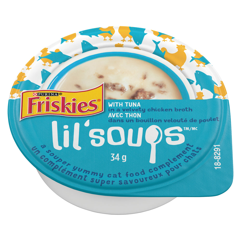FRISKIES CAT FOOD LIL SOUPS TUNA, 8 X 34 G