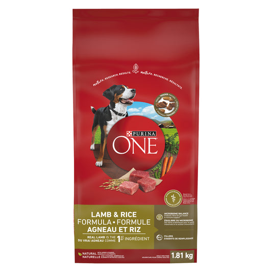 ONE DOG FOOD LAMB RICE, 6 X 1.81 KG