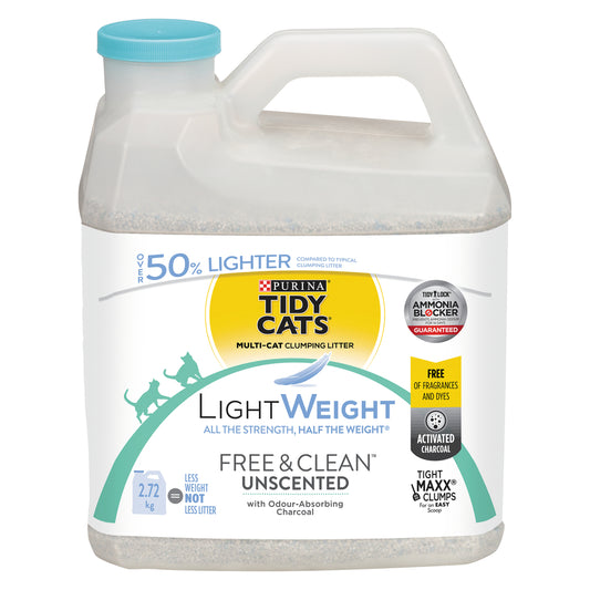 TIDYCATS LITTER CLEAN FREE, 3 X 2.72 KG