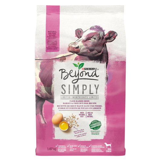 PURINA BEYOND DOG FOOD BEEF, 4 X 1.67 KG