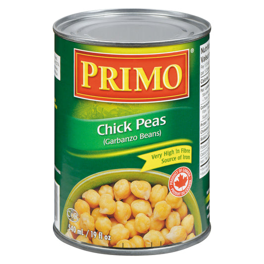 PRIMO CHICKPEAS, 24 X 540 ML