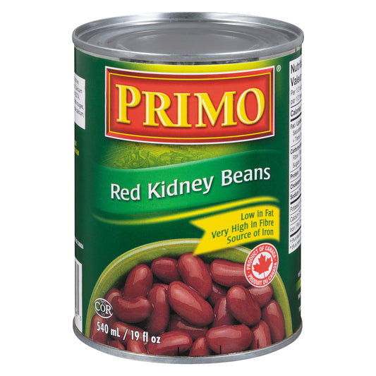 PRIMO RED KIDNEY BEANS, 24 X 540 ML