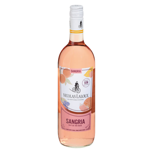 NICOLAS LALOUX ROSÉ SANGRIA WINE BEVERAGE, 12 X 1 L