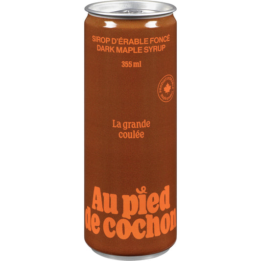 PIED DE COCHON DARK MAPLE SYRUP, 12 X 355 ML