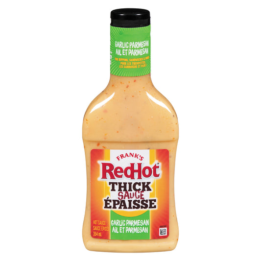 FRANK'S REDHOT THICK SAUCE GARLIC AND PARMESAN, 6 X 354 ML