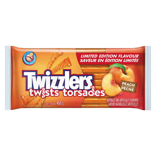 TWIZZLERS CANDY PEACH TWIST, 12 X 453 G