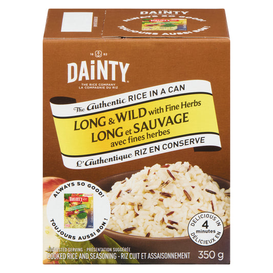 DAINTY INSTANT LONG GRAIN WILD RICE, 12 X 350 G