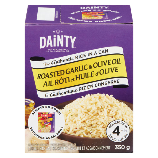 DAINTY INSTANT ROASTED GARLIC RICE, 12 X 350 G