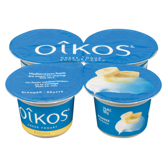 OIKOS GREEK YOGURT BANANA 2%, 6 X 4 X 100 G