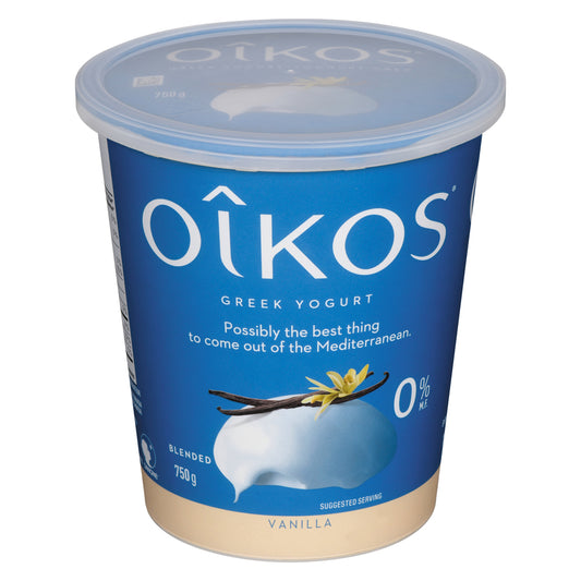 OIKOS GREEK YOGURT 0% VANILLA, 6 X 750 G