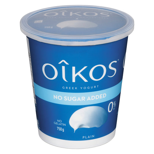OIKOS GREEK YOGURT 0% PLAIN, 6 X 750 G